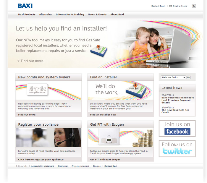 baxi中國 網站改版 網站設計 www.zwaishen.com