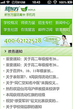 新東方國(guó)際高手機(jī)網(wǎng)站設(shè)計(jì)圖